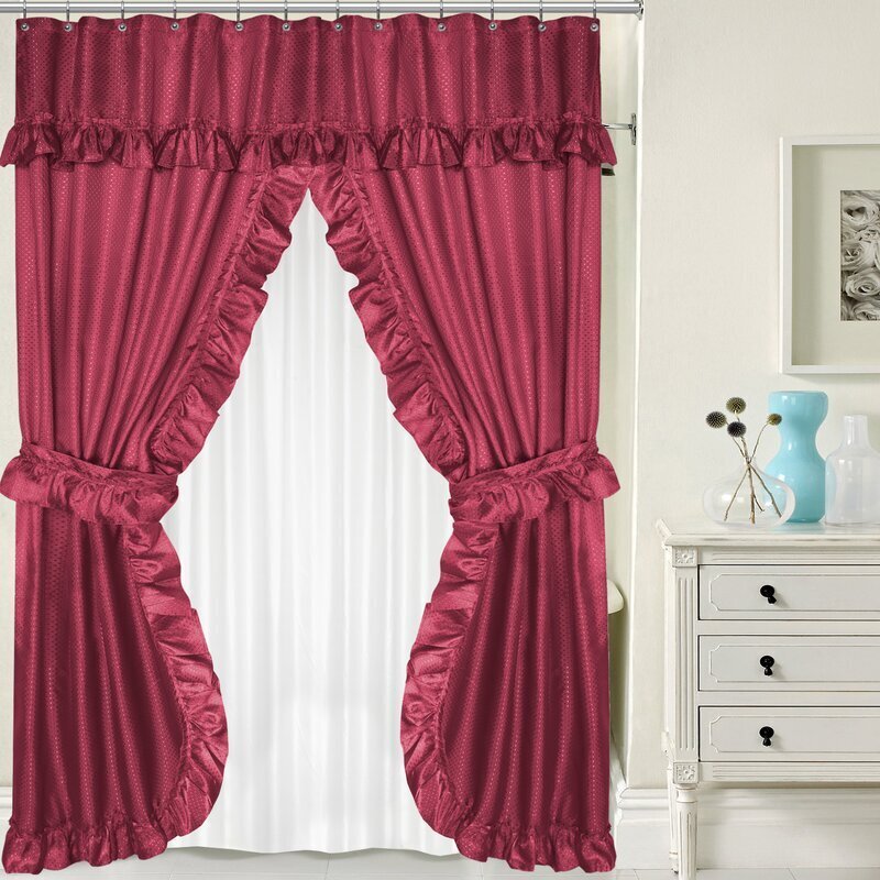 Shower Curtain with Subtle Patterns