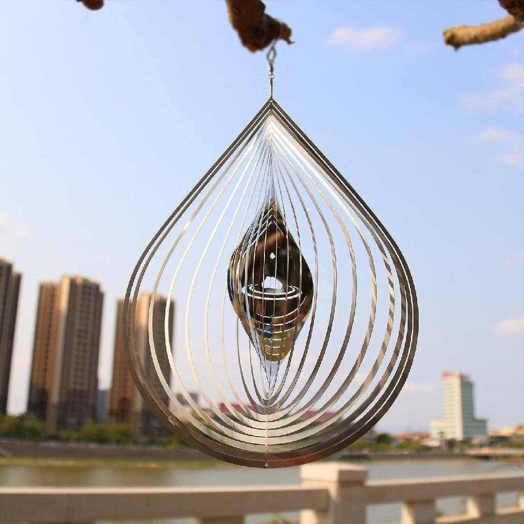 Silver Hanging Wind Rotator