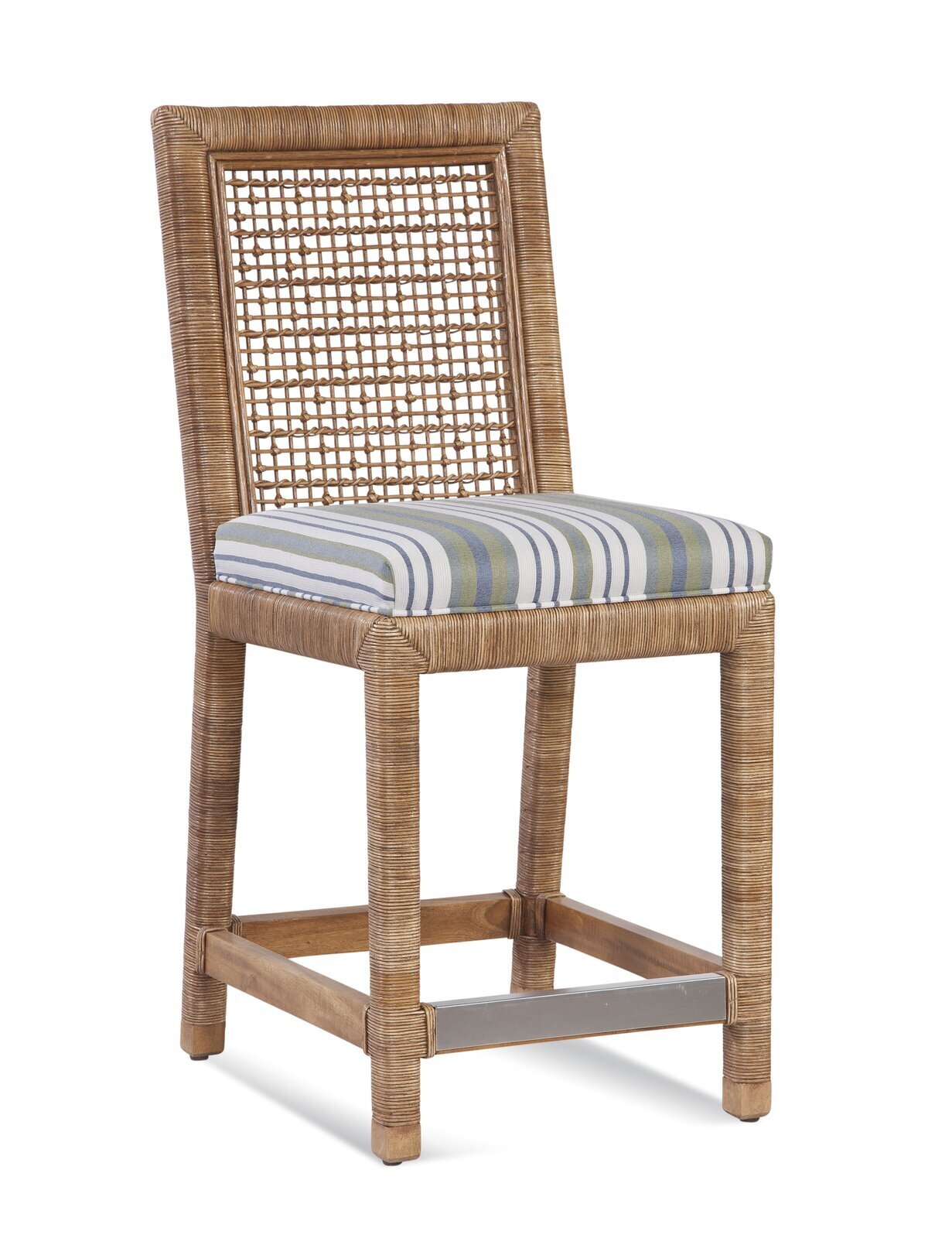 Simple Cane Bar Stool with Back