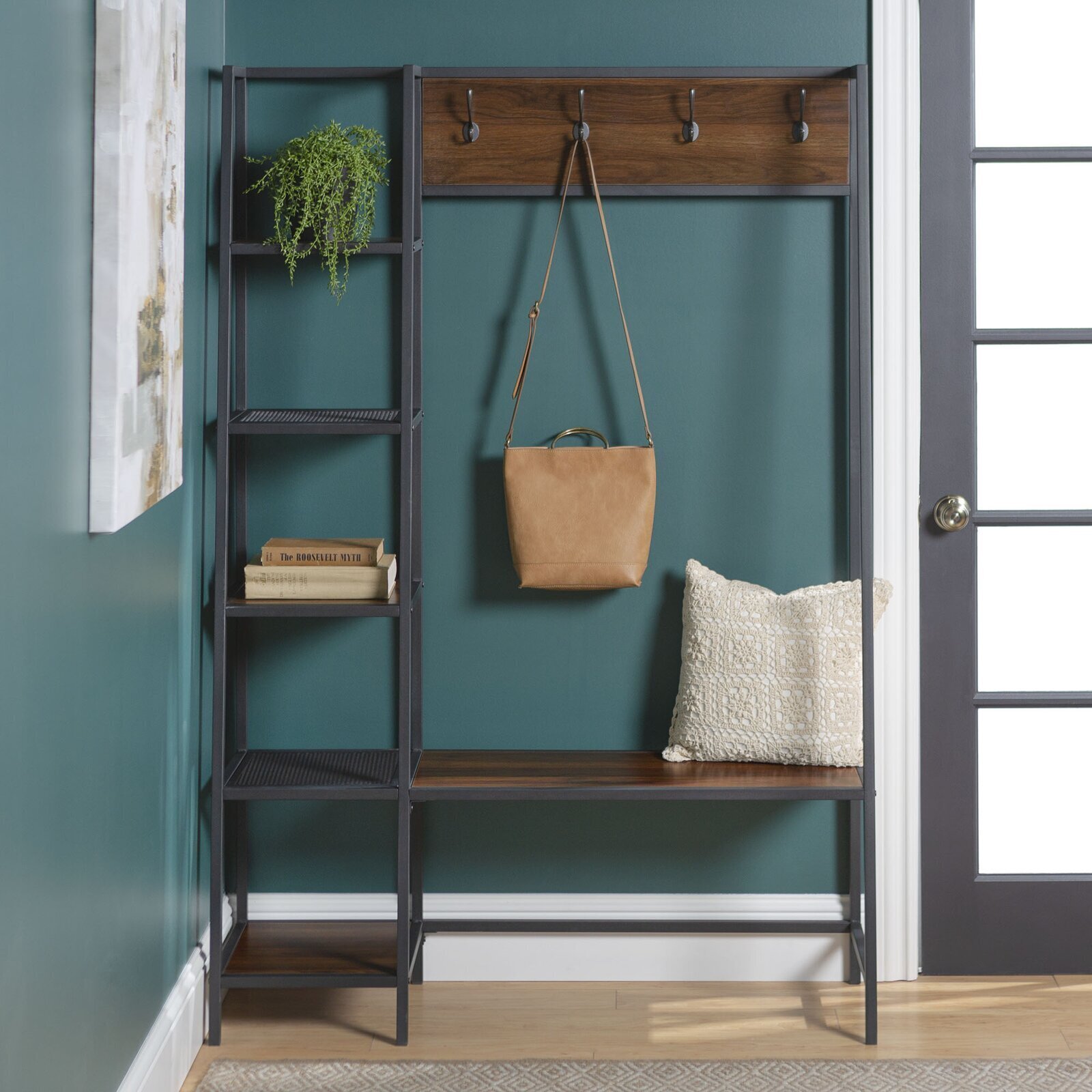 Simple Coat Rack with Bench