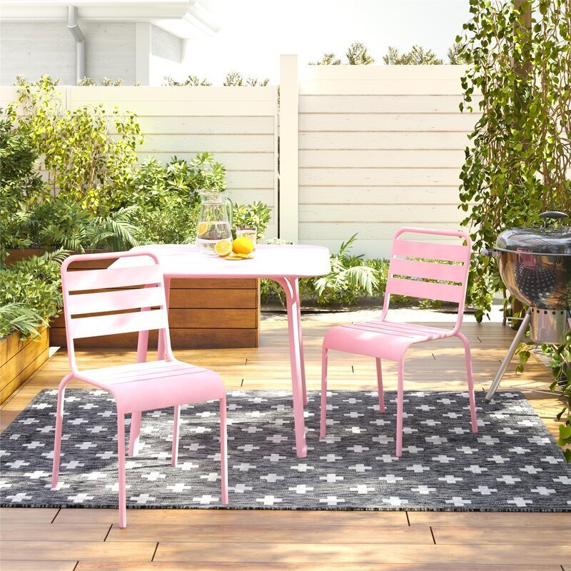 Simple Pink Garden Chair 