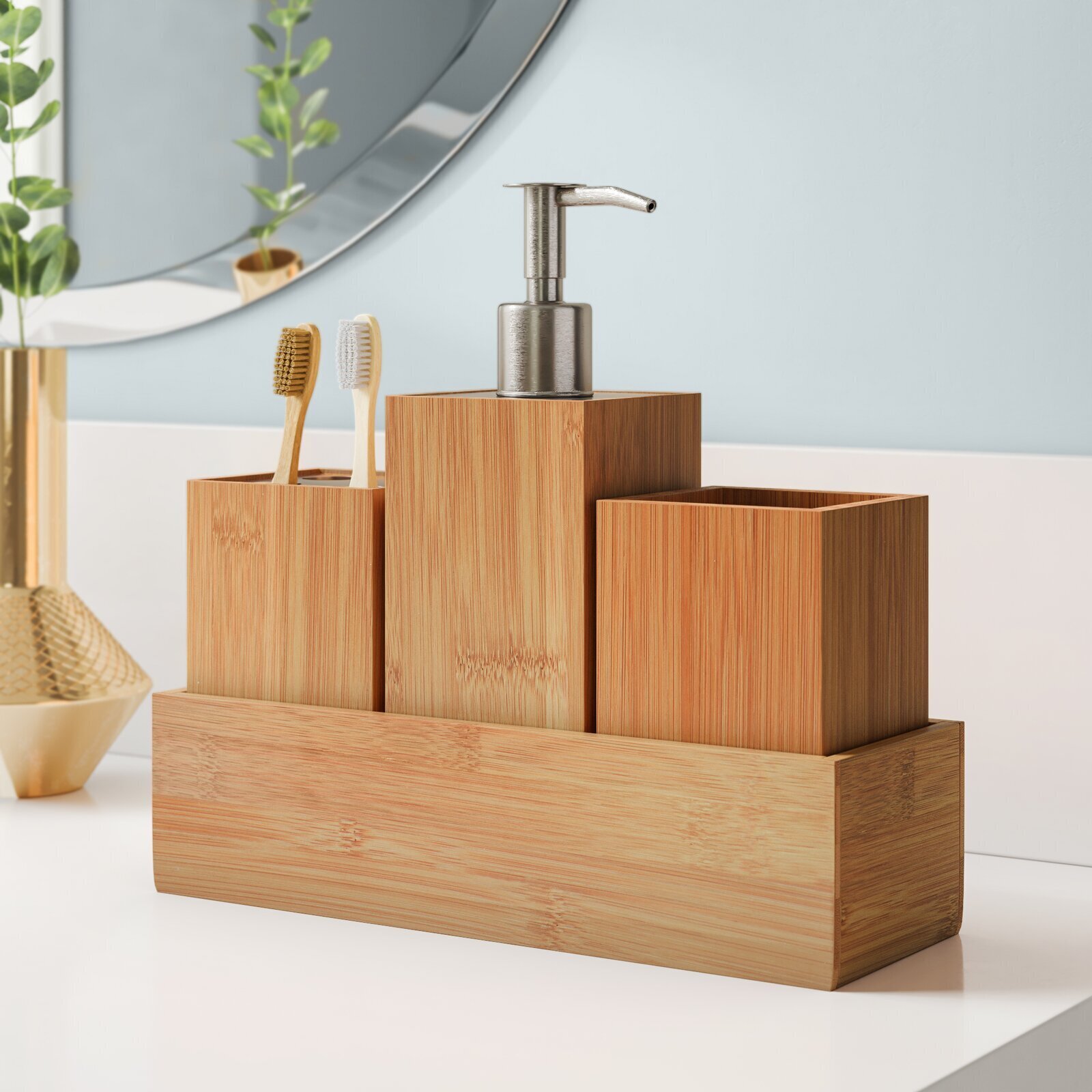 Simple Wooden Bathroom Accessories