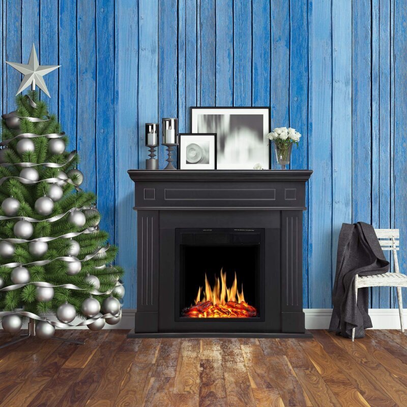 Simple Wooden Electric Fireplace