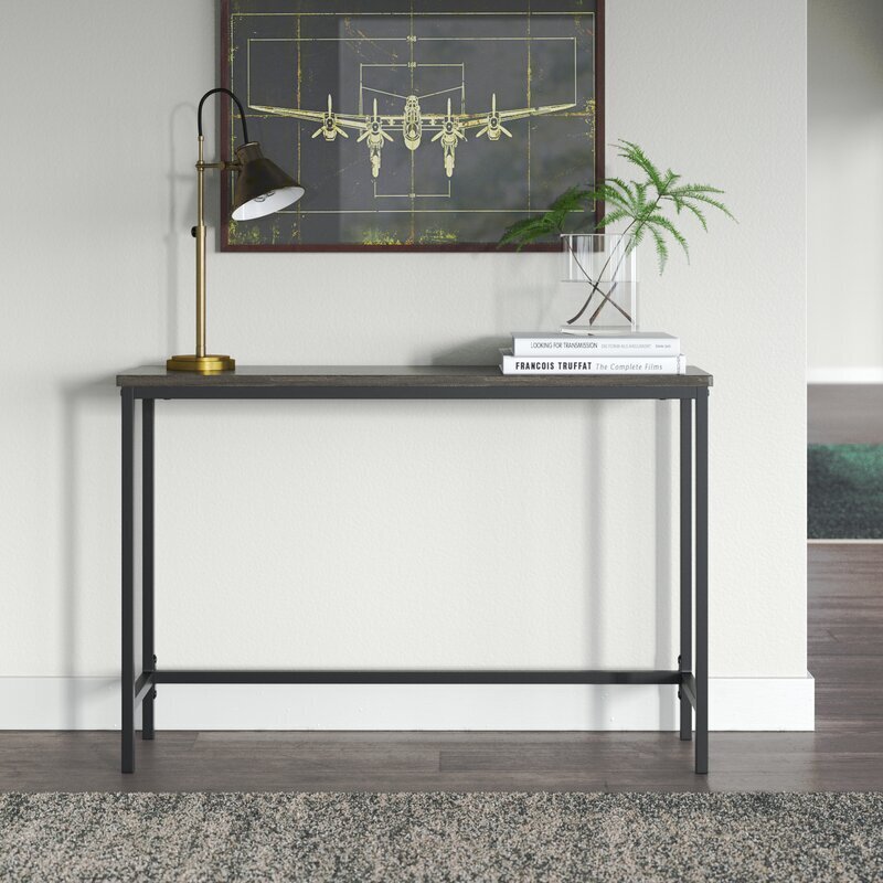 Simplistic Narrow Black Console Table