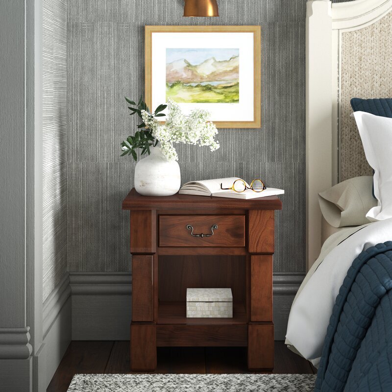 Single Drawer Mahogany Nightstands