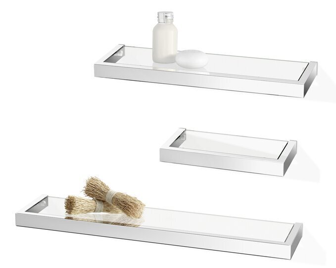 Single Sleek Slated Steel Floating Shelf