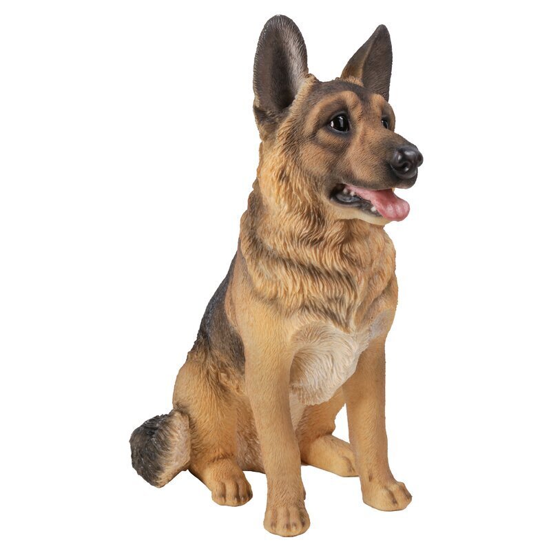 Sitting Realistic German Shepherd Figure