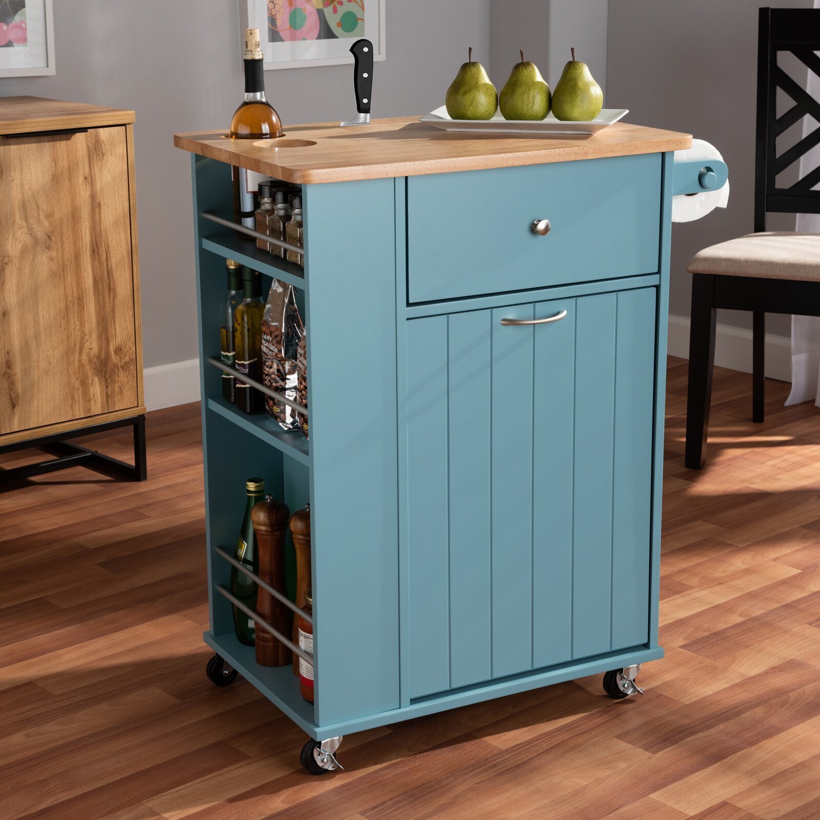 Kitchen Island With Trash Bin