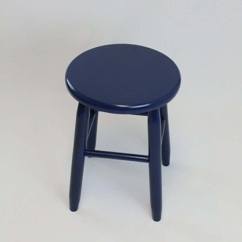 Sleek and Slender Fabric Seated Small Stool