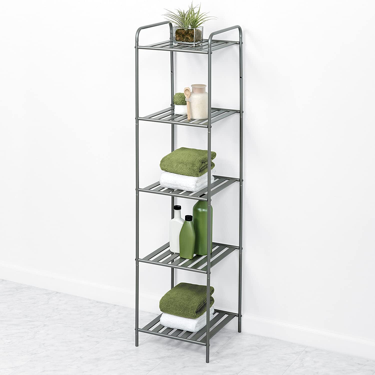 Sleek Metal Linen Cabinet
