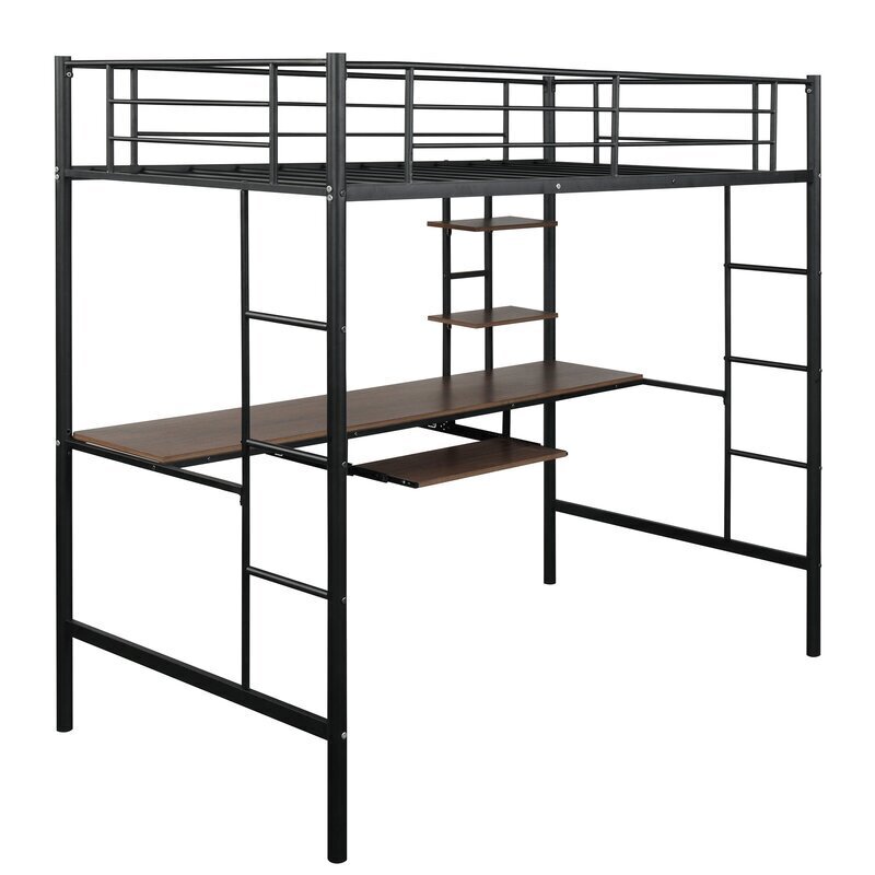 Sleek Multi Functional Loft Bed With Desk