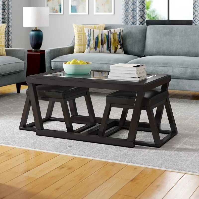 Sleek Rustic Mid Century Rectangular Table