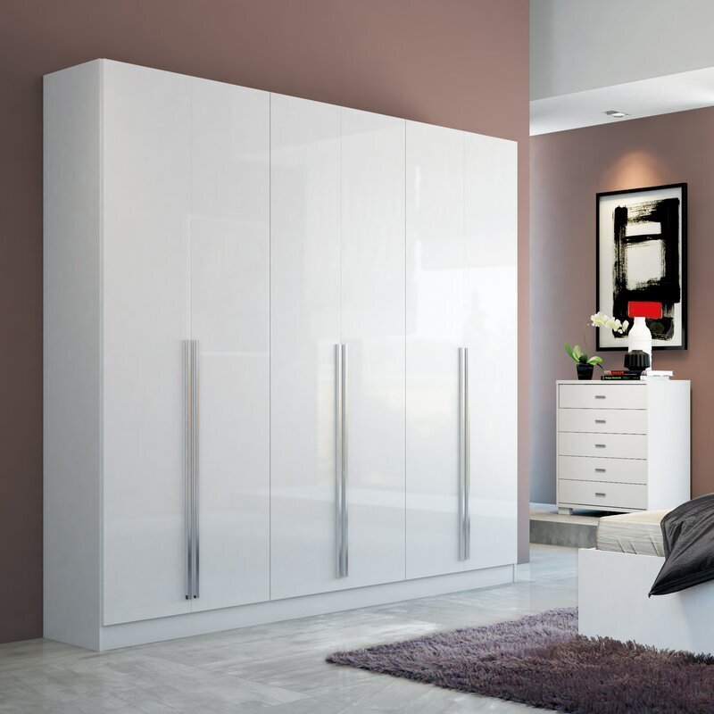 Sleek White Armoire