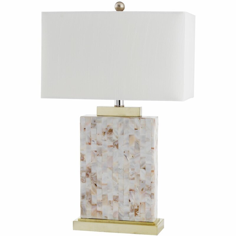 Slim Chic Rectangular Capiz Shell Lamp 