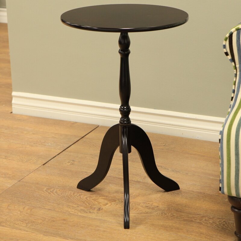 Slim Sleek Antique Pedestal Table