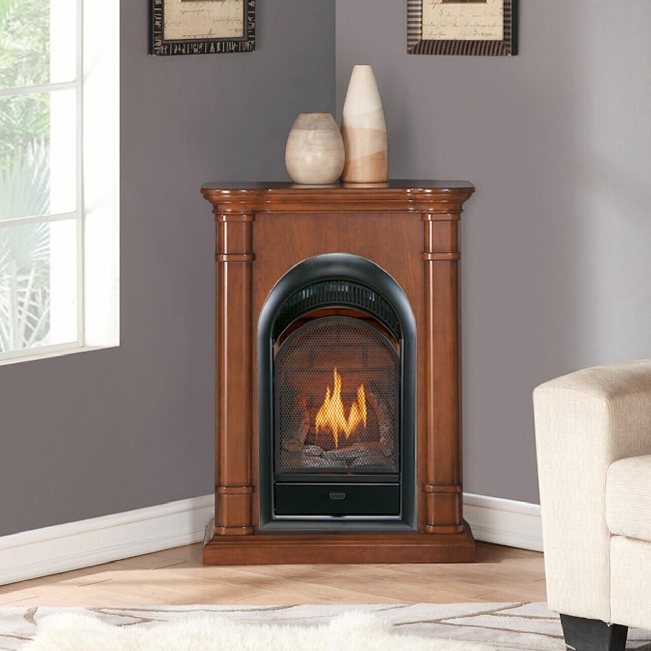 Corner Ventless Gas Fireplaces