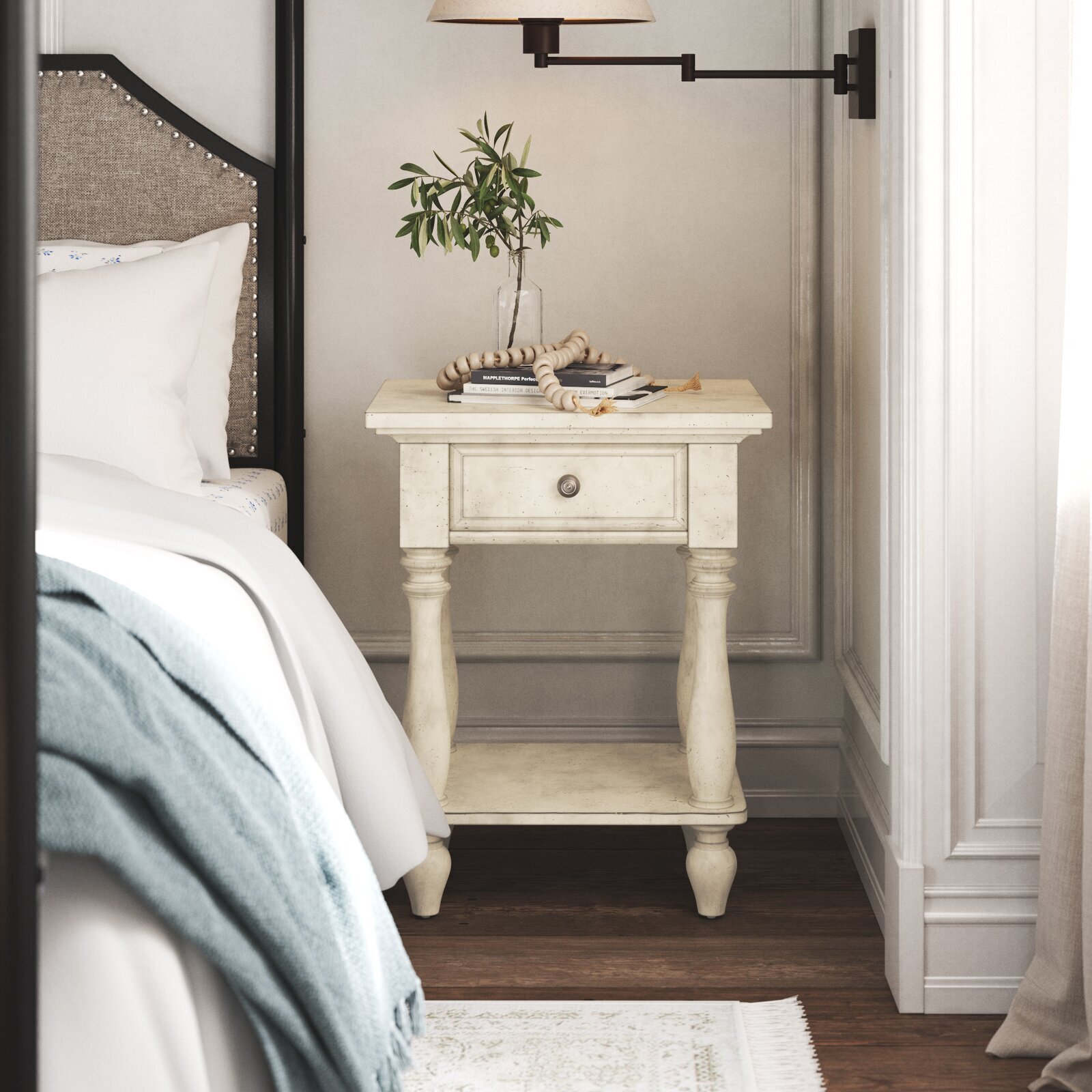 Small Distressed Nightstand 