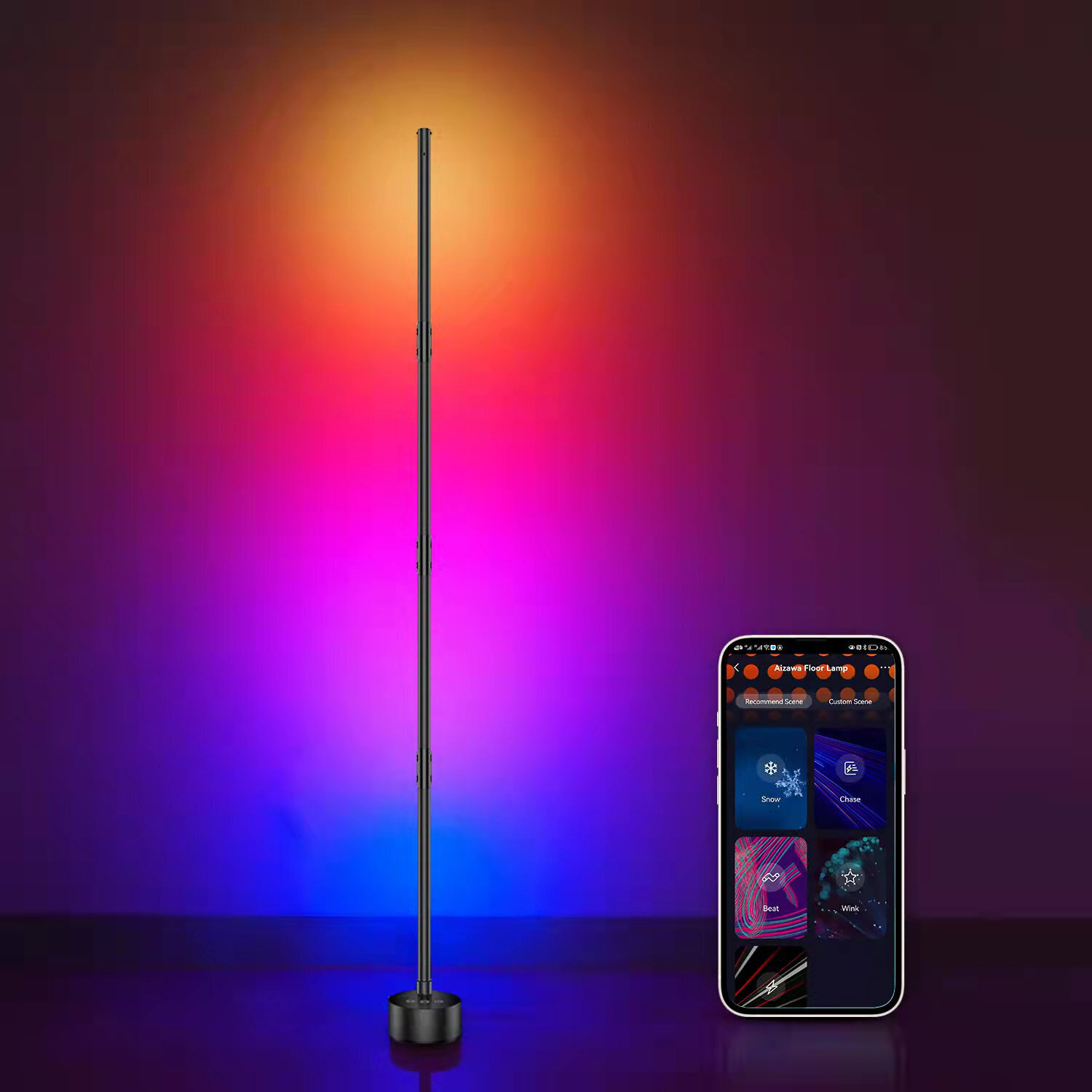 Smart LED Column Floor Lamp