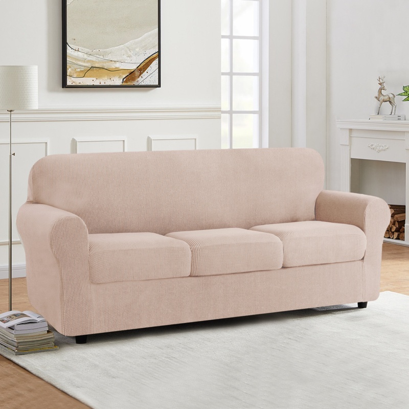 Soft Stretch Separate Box Cushion Sofa Slipcover