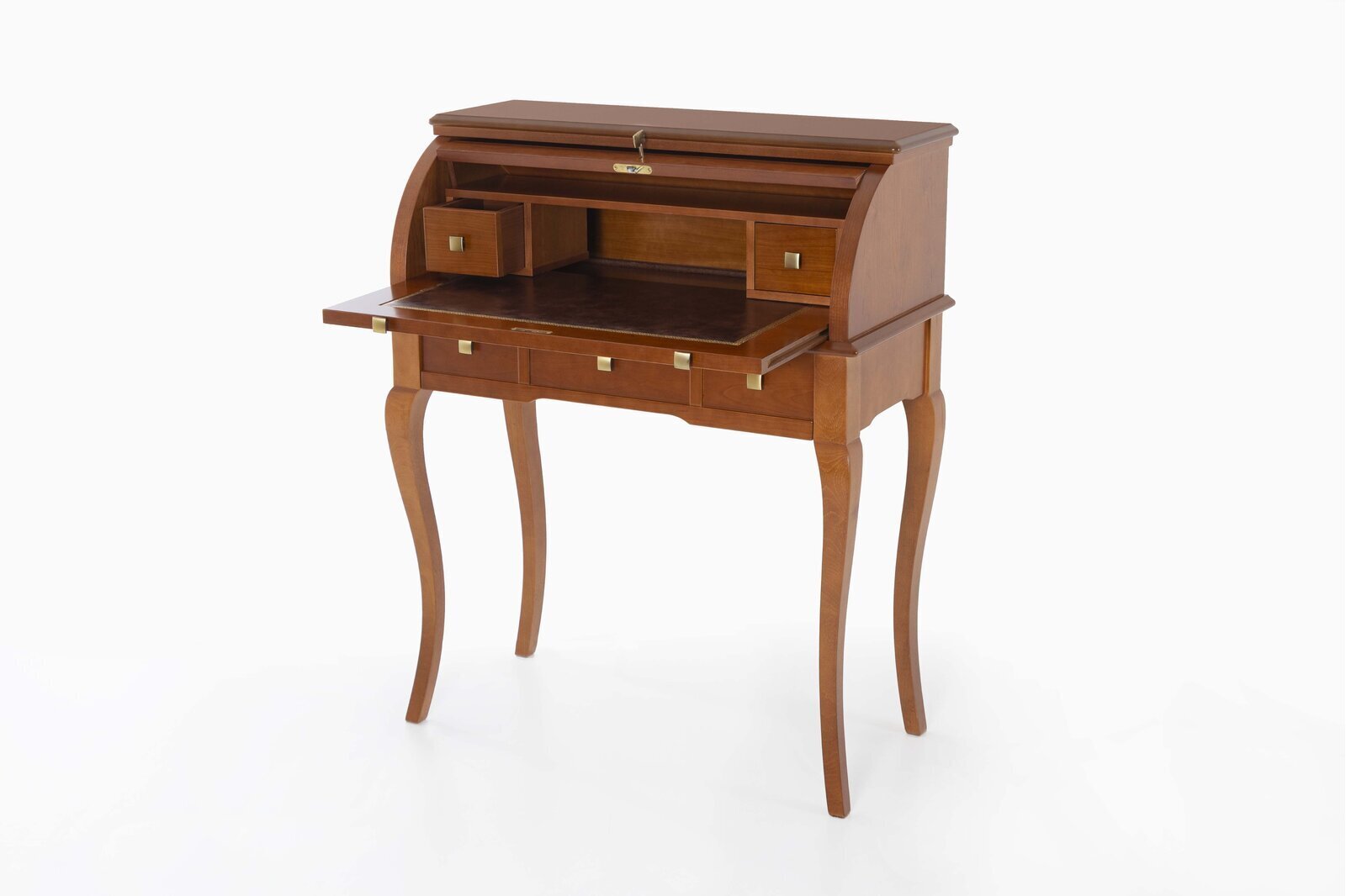 Solid Cherry Wood Roll Top Desk