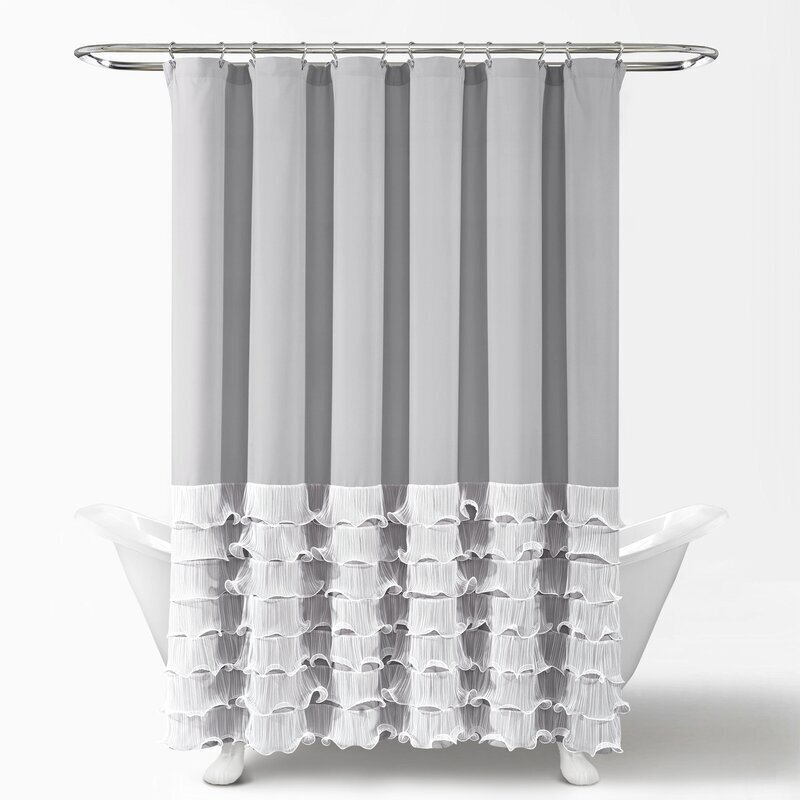 Solid shabby chic curtains