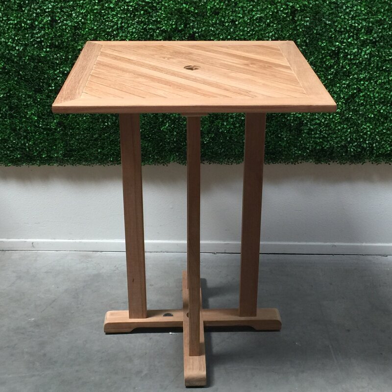 Solid Teak Bar Height Table