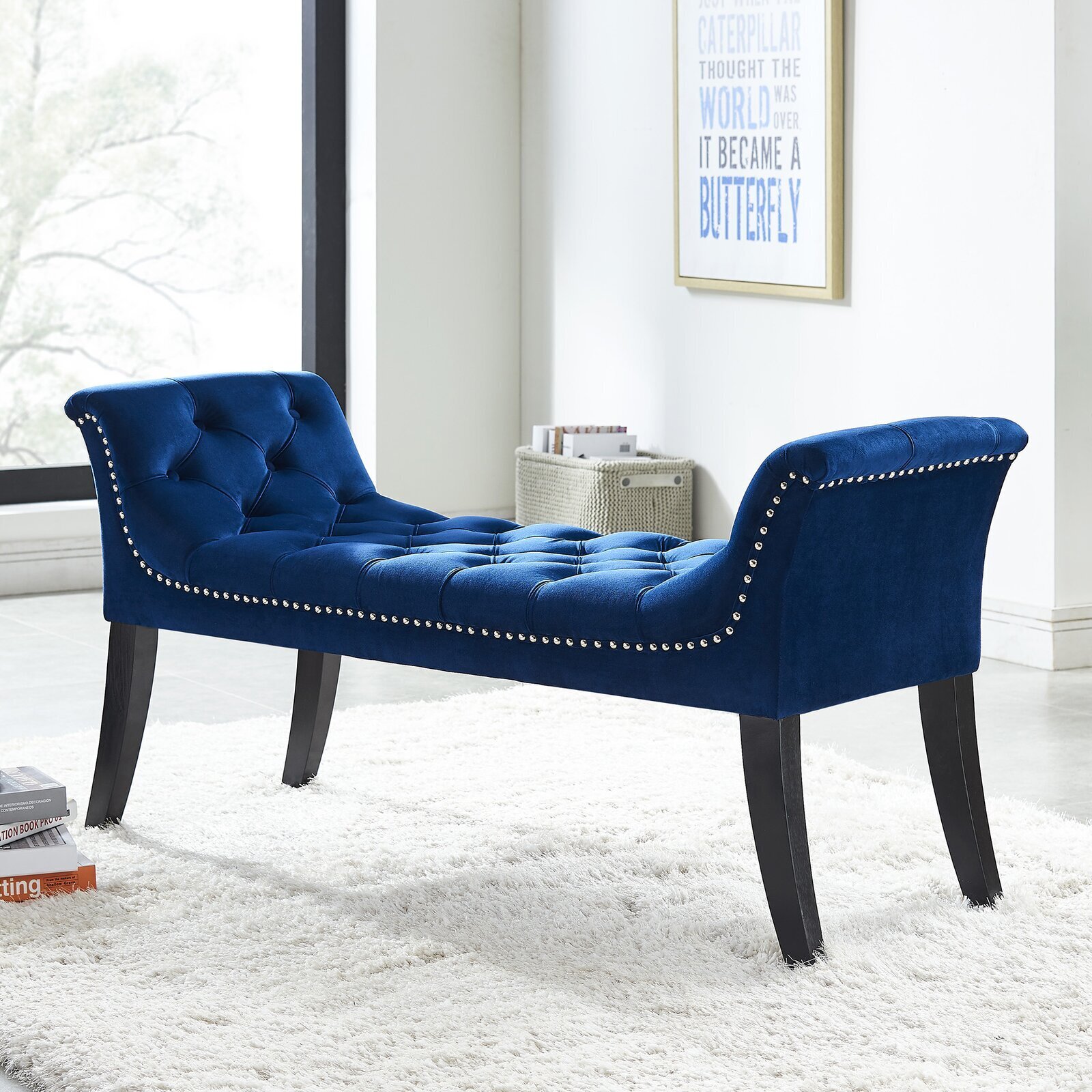 Solid Wood Bedroom Settee Bench