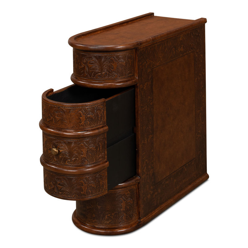 Solid wood book end table