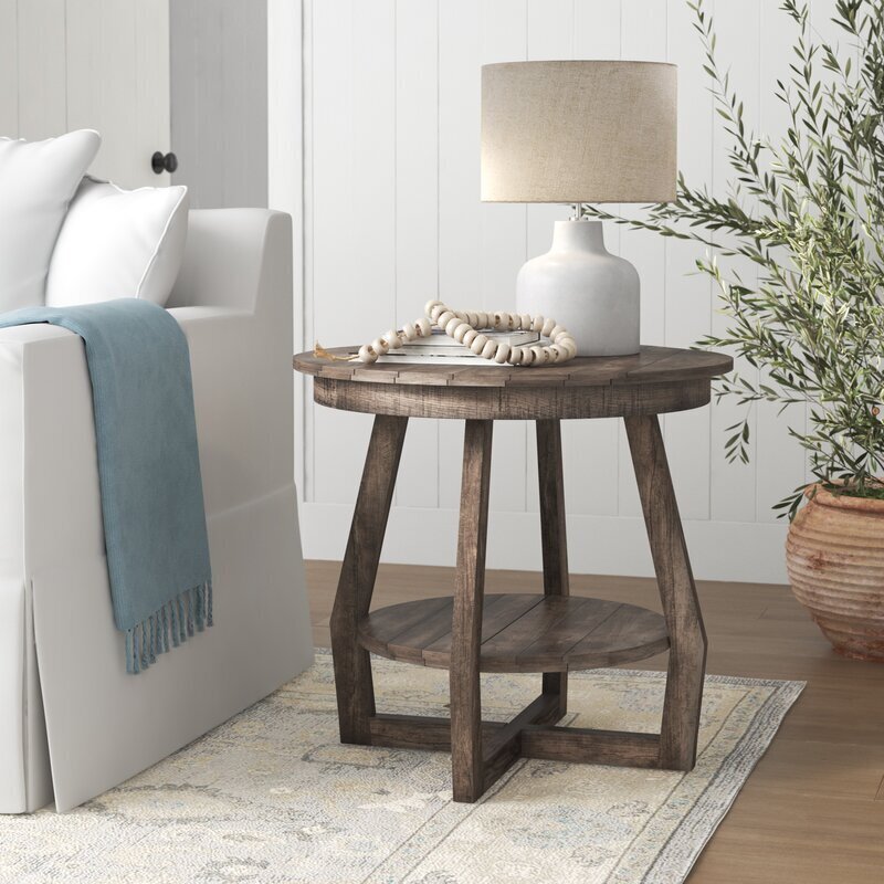 Solid wood cross leg table