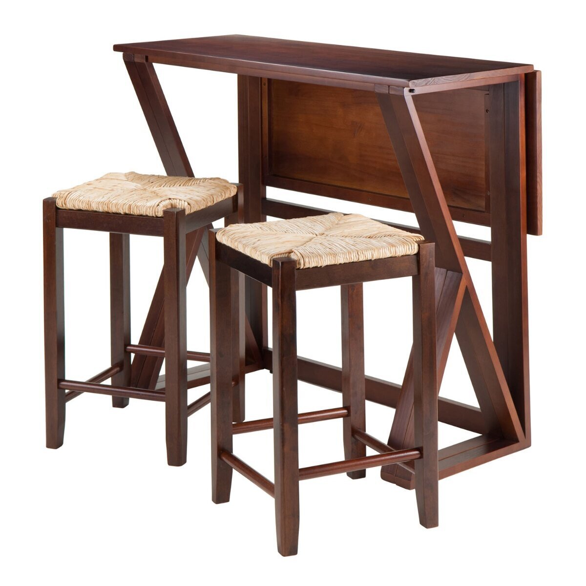 Solid Wood Drop Leaf Breakfast Bar