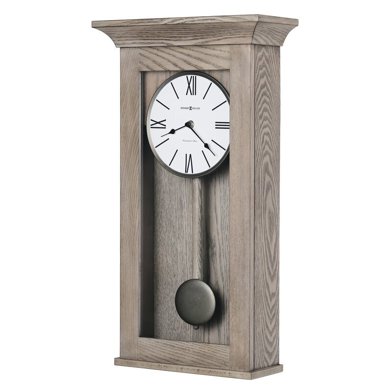 Solid wood mission clock