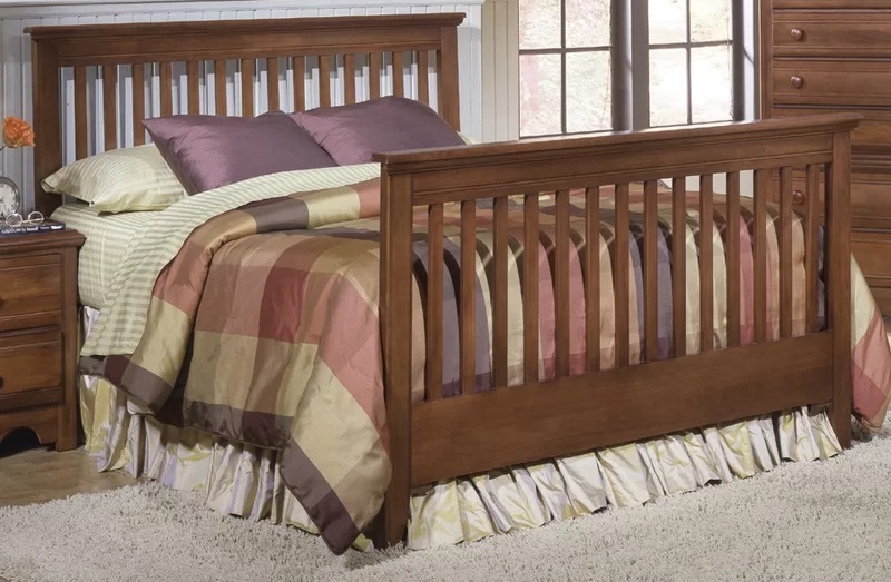 Solid wood mission headboard
