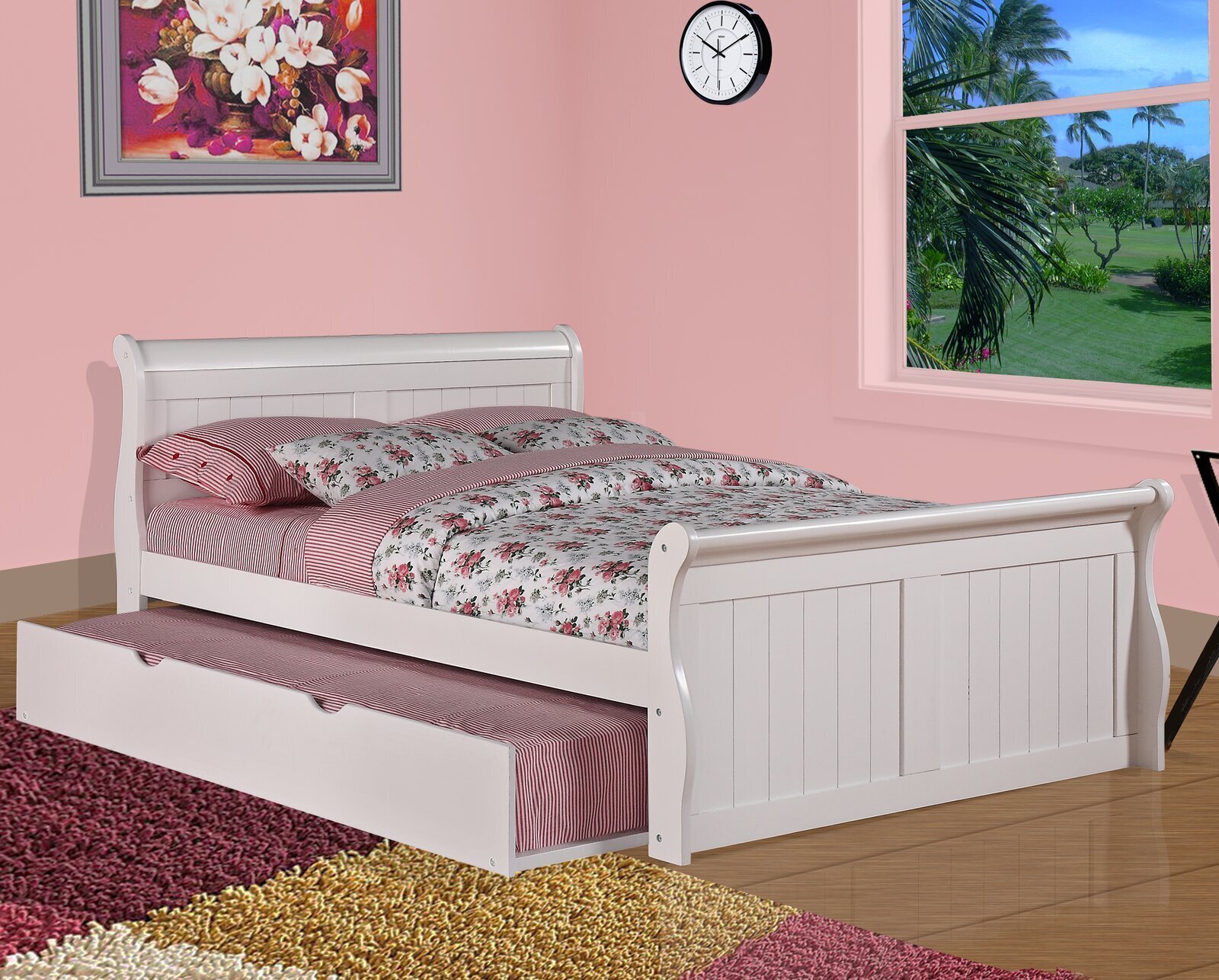 Solid Wood Platform Toddler Trundle