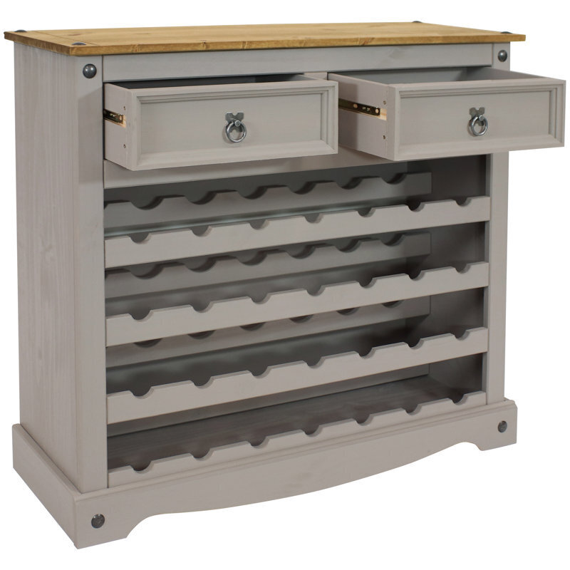 Solid wood small home bar cabinet