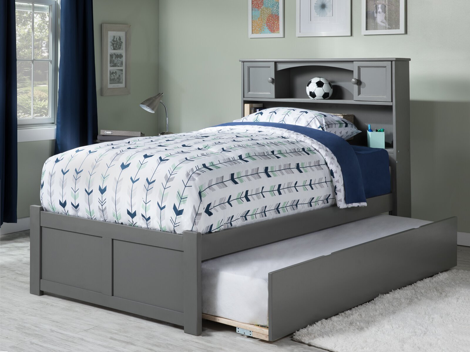 Solid Wood Toddler Trundle Bed Frame