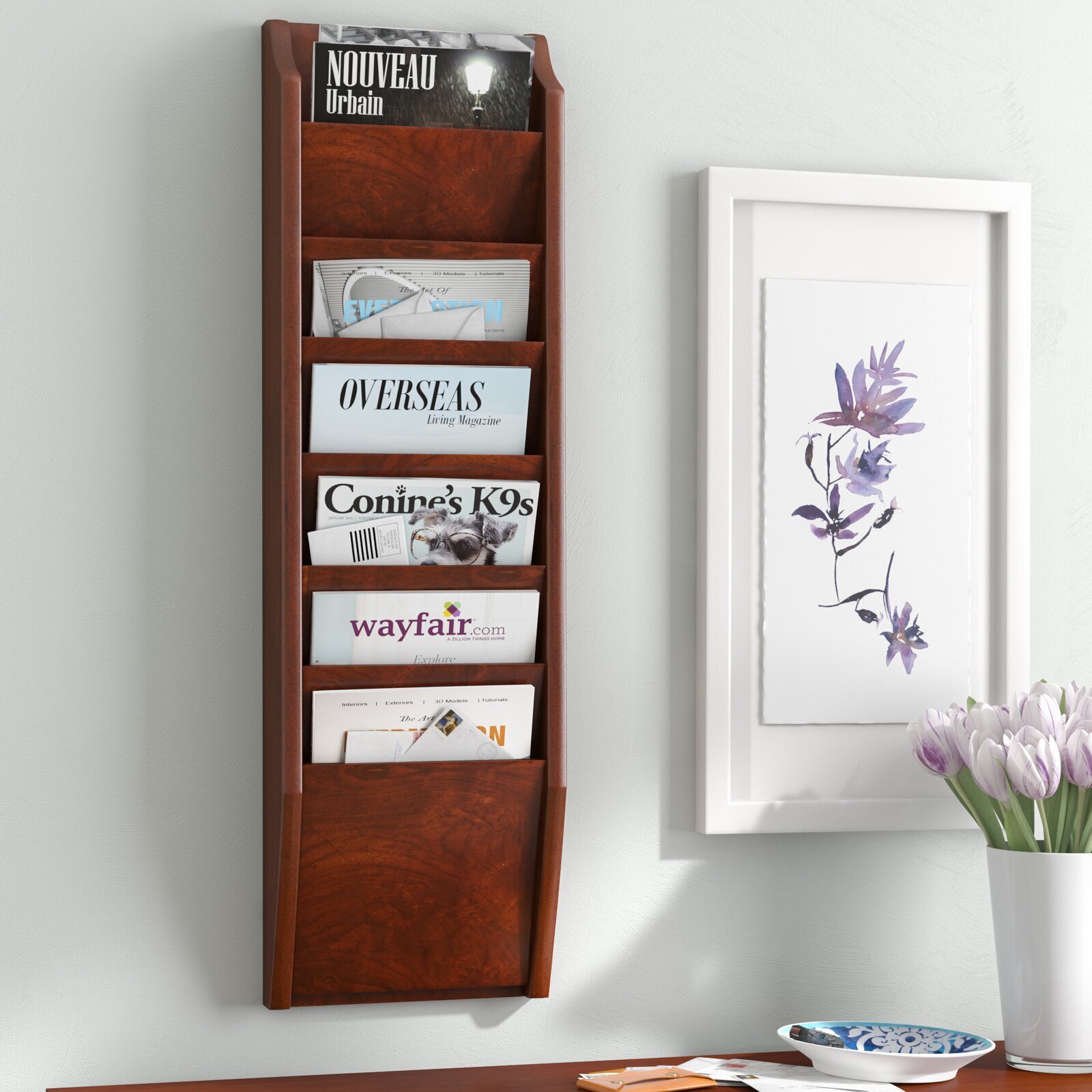 Wall Mounted Magazine Rack