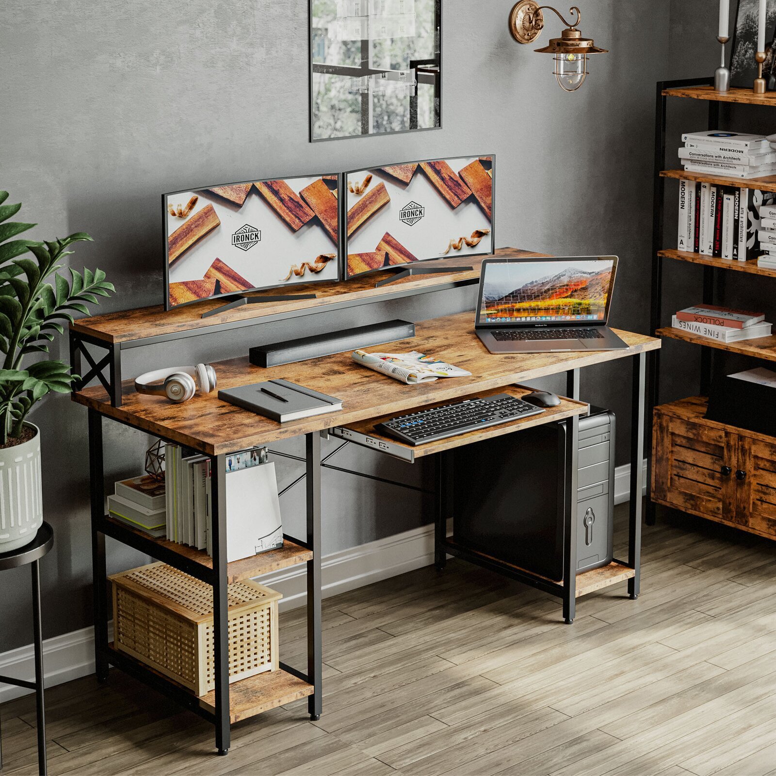 Space Saving Desk With Storage