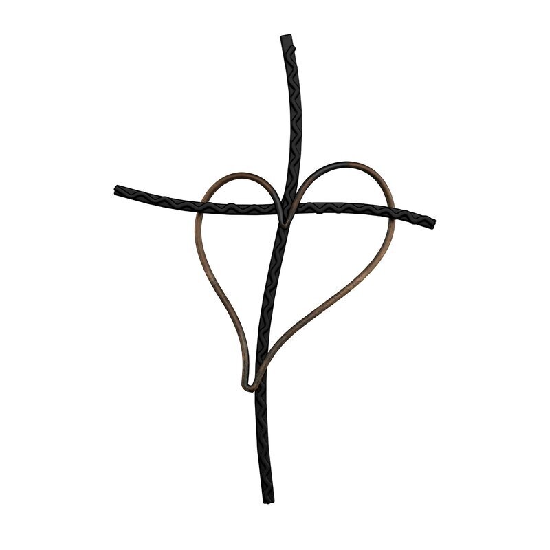 Spiritual heart wall hanging