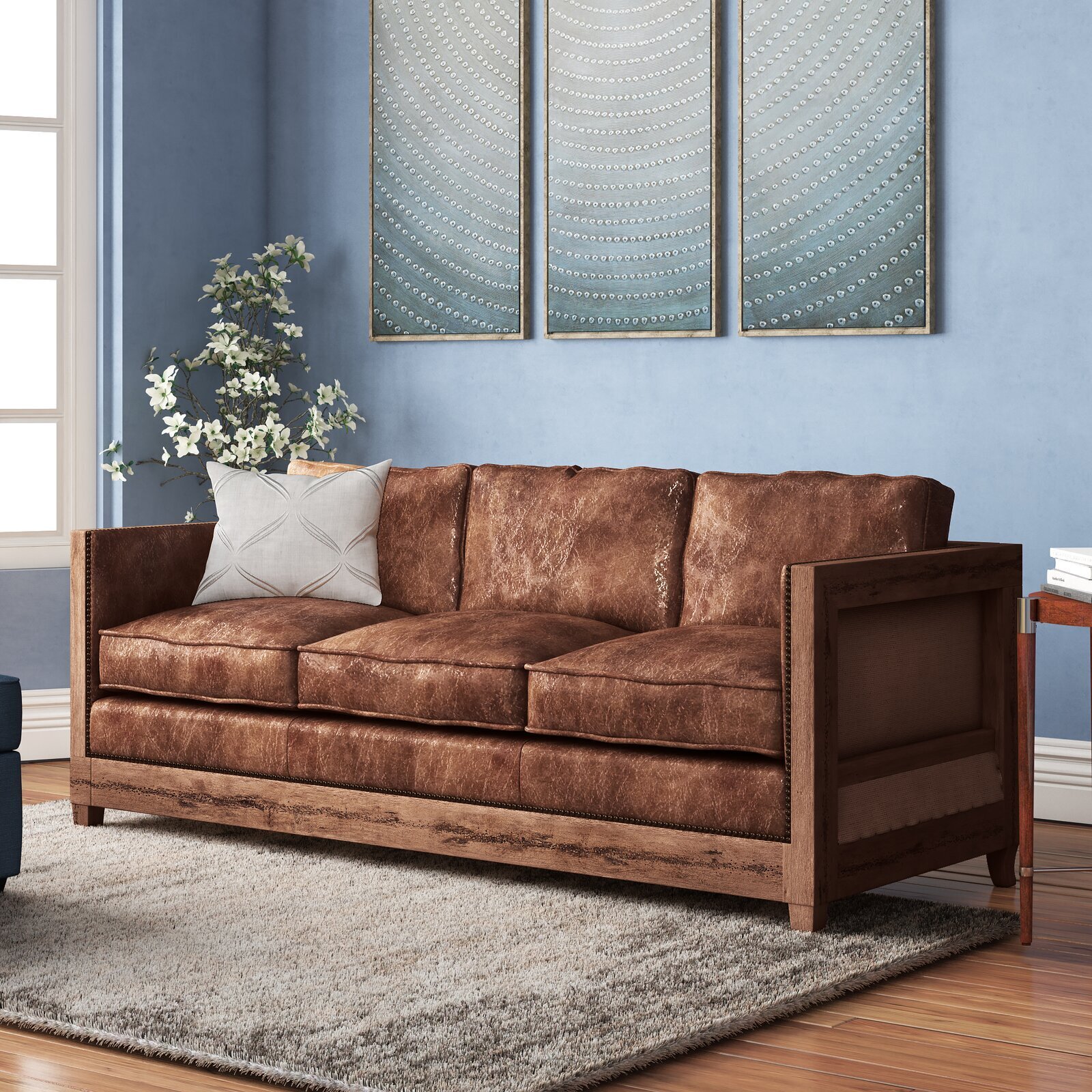 Square Arm Lodge Sofa