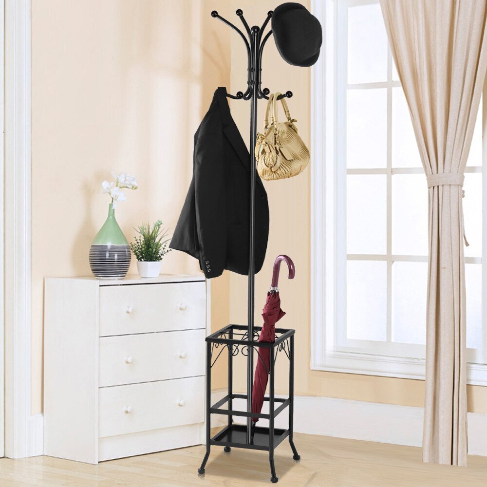Square Coat Umbrella Hat Stand Rack