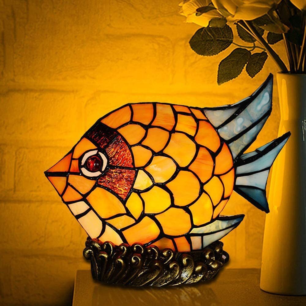 Stained Glass Fish Lamp