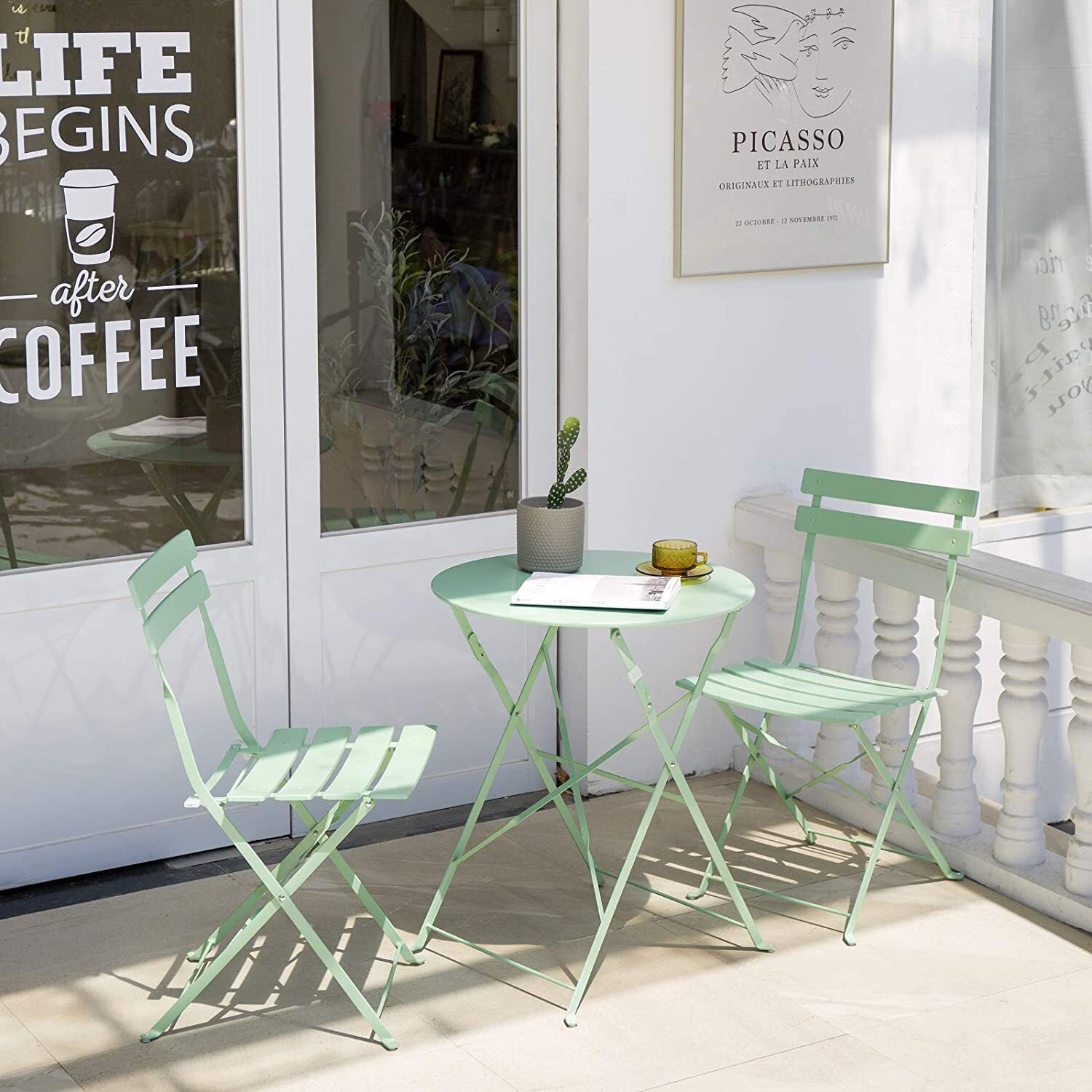 Stainless steel bistro set