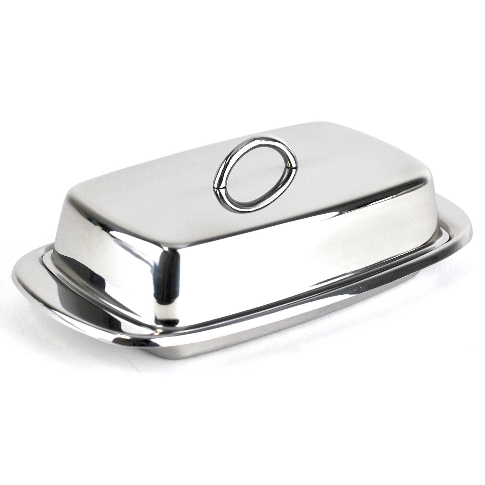 Stainless steel butter dish
