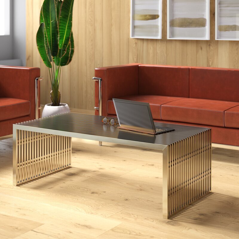 Stainless steel coffee table
