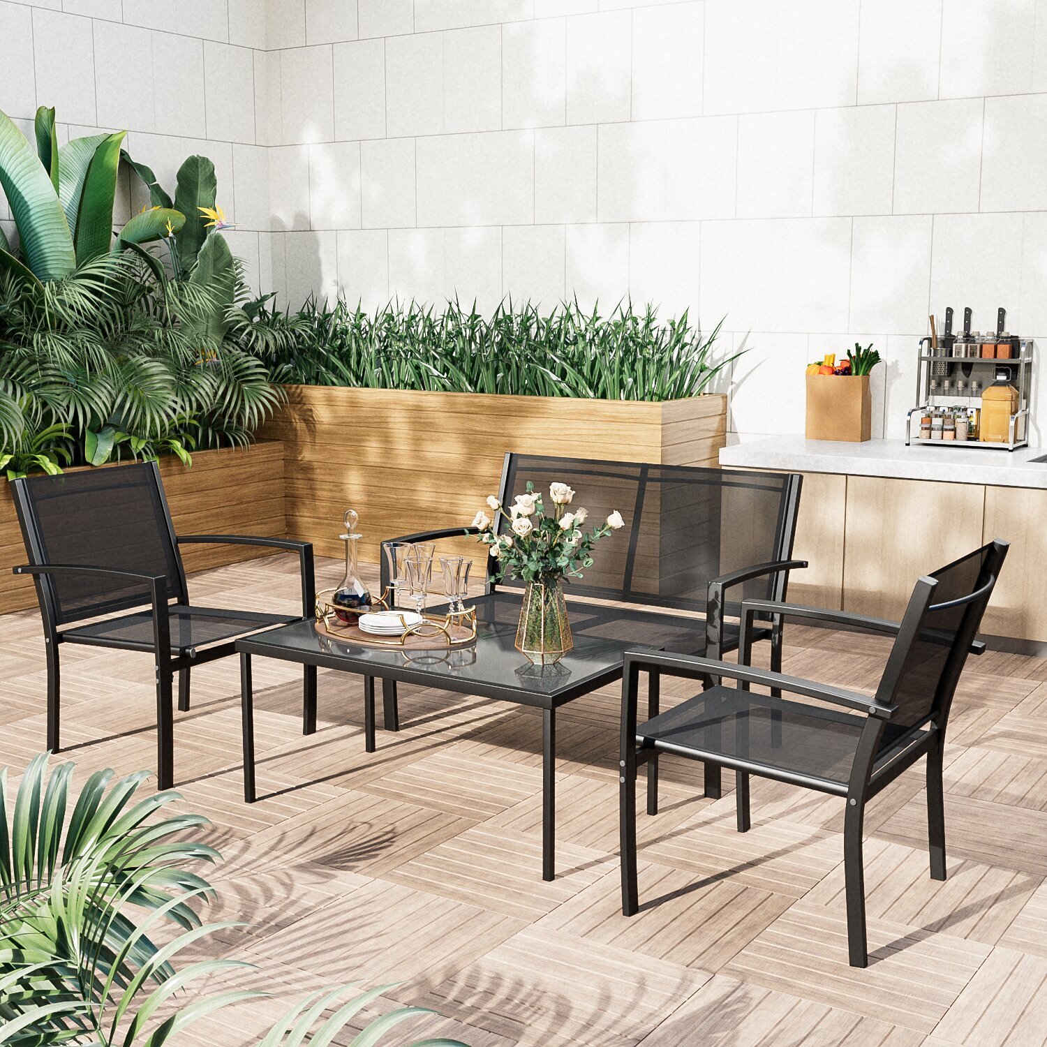 Stainless steel patio furniture