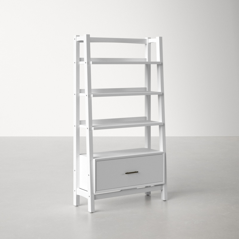 Stiles 70.25'' H x 38'' W Ladder Bookcase