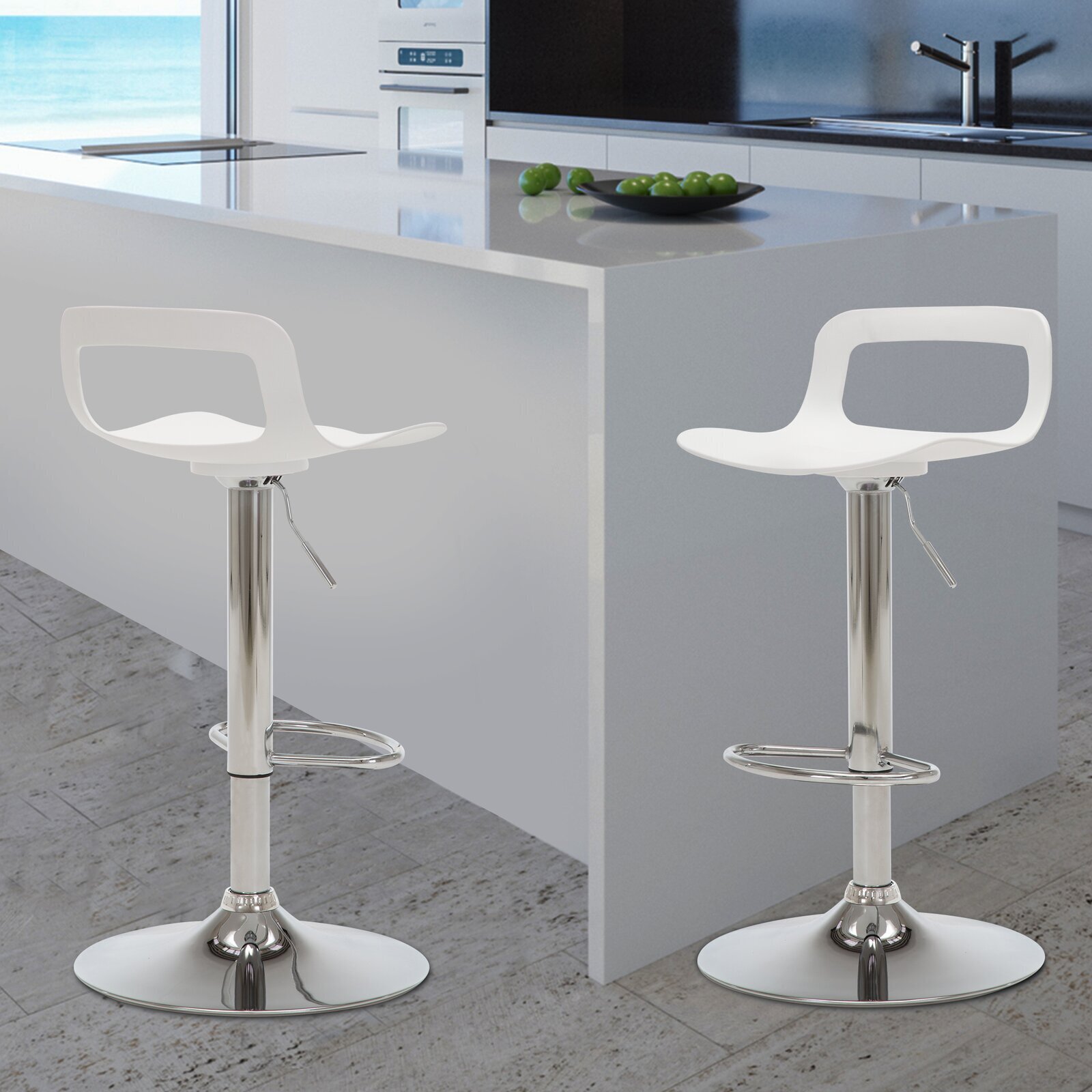 Stools with Cut Out Backs