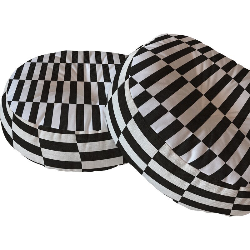 Striped Round Floor Cushion