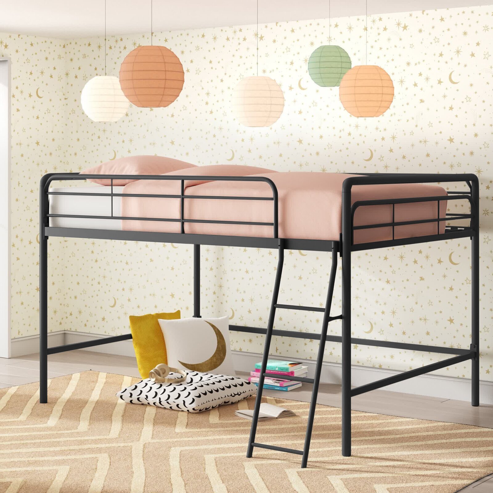 Sturdy Steel Raised Loft Bed