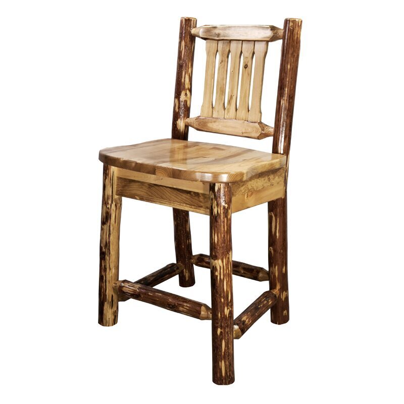 Stylish Rustic Pine Bar Stools